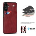 thumbnail image 6 of Dteck for Samsung Galaxy A13 5G Slim Case, Shockproof Premium PU Leather Soft TPU Business Cover with Wrist Strap Kickstand Flip Stand Protection Case, red, 6 of 7