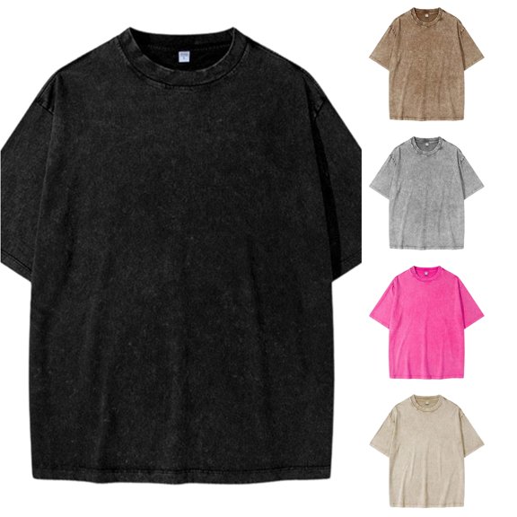 Distressed Washed Style Basic Crewneck Tee Shirt for Boys Casual Everyday Wear Comfortable Blend Top Athletic T Shirt Boy Athletic Fit Short Big Boys Shirt Long Sleeve Place Boys Youth Tee