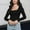 Black, variant on Oplxuo Womens Square Neck Ribbed T-Shirt Basic Solid Color Casual Long Sleeve Workout Tops Fitted Going Out Tight Shirts