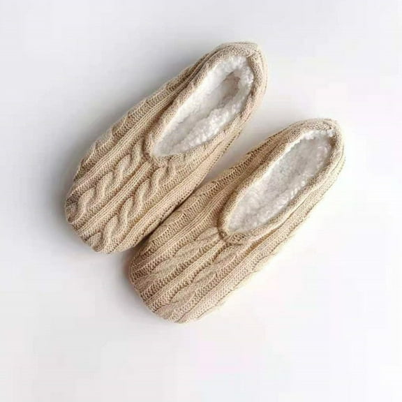 Clearance Horkkom Slipper Socks for Women Super Soft Warm Knit Fuzzy Socks Indoor Cozy Thick Lined Slippers Socks