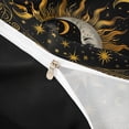 thumbnail image 3 of Homewish Hippie Sun Moon Twin Duvet Cover, Glitter Stars Twin Bedding, Black Gold, Black Reversible 2 Pieces, 1 Duvet Cover and 1 Pillowcase, 3 of 5
