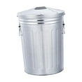 thumbnail image 4 of Cubo de basura metálico para exteriores de 8 l con tapa hermética, multiusos para cocinas y garajes, contenedor de almacenamiento resistente con dos, 4 of 8