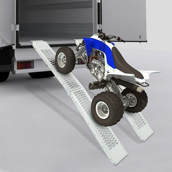 1 Pair of Foldable Truck Loading Ramps for Pickup Trucks, Loading-Bearing 240kg