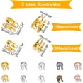 thumbnail image 2 of 2250 Pcs Open Bead Tips Knot Covers with 2 Loops Cup Clamshell Fold-Over Bead Tips Knot End Caps for Jewelry Making, 2 of 6