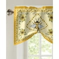 thumbnail image 2 of Idyllic Sunflower Bee Window Curtain Kitchen Cabinet Coffee Tie-Up Valance Curtain Rod Pocket Short Curtain, 2 of 6