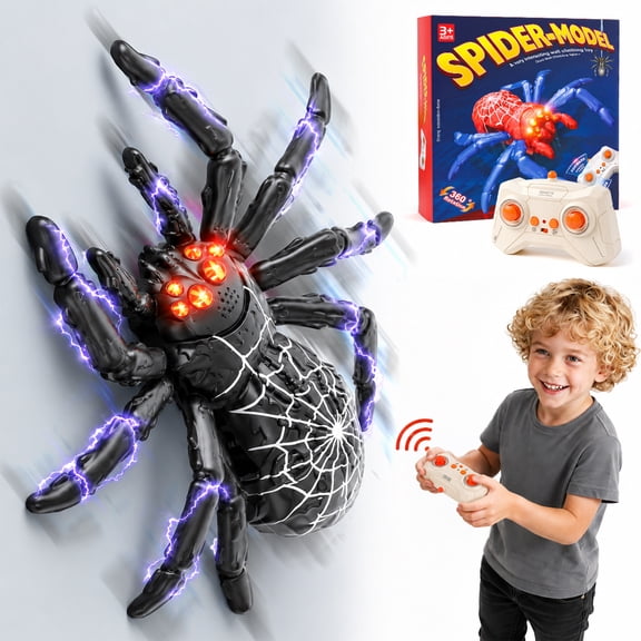 Monqistar Spider Car for Boys, Wall Climbing Spider Toys, 360°Stunts, High Speed Car for Kids, Christmas Birthday Gift for Kids Ages 4-12