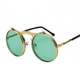 thumbnail image 1 of Jett 3057 Lunettes de Soleil Rétro en Métal steampunk à Clapet Lunettes de Soleil à Clapet pour Hommes et Femmes Monture Ronde à la Mode Lunettes Prince, 1 of 7