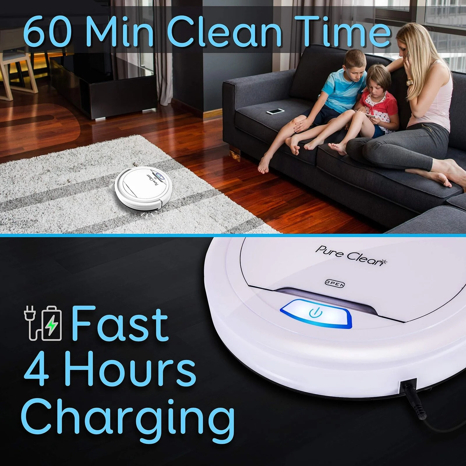 Pyle PureClean Smart Automatic Robot Vacuum Powerful Home Cleaning System, White - image 3 of 9