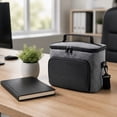 thumbnail image 4 of Insulated Lunch Bag | Large Insulated Cooler Bag for Work, Canvas Lunch Bag with Shoulder Strap for Men and Women, Grey Insulated Tote Bag, 4 of 5