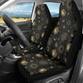 thumbnail image 2 of ZIATUBLE Galaxy Sun Moon Car Front Seat Covers Soft Vehicle Front Seat Protector Auto Interior Accessory for Women Pack of 2 Car Seat Cover Back Seat for Most Cars SUV Sedan Truck, 2 of 7