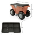 thumbnail image 6 of Pure Garden Rolling Garden Cart with Seat and Interior Storage (Terracotta), 6 of 11