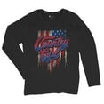 thumbnail image 5 of Country Girl USA Flag Women's Long Sleeve T-shirt Patriotic Southern Cowgirl Red White Blue American Pride Life Lovers Gift, 5 of 7