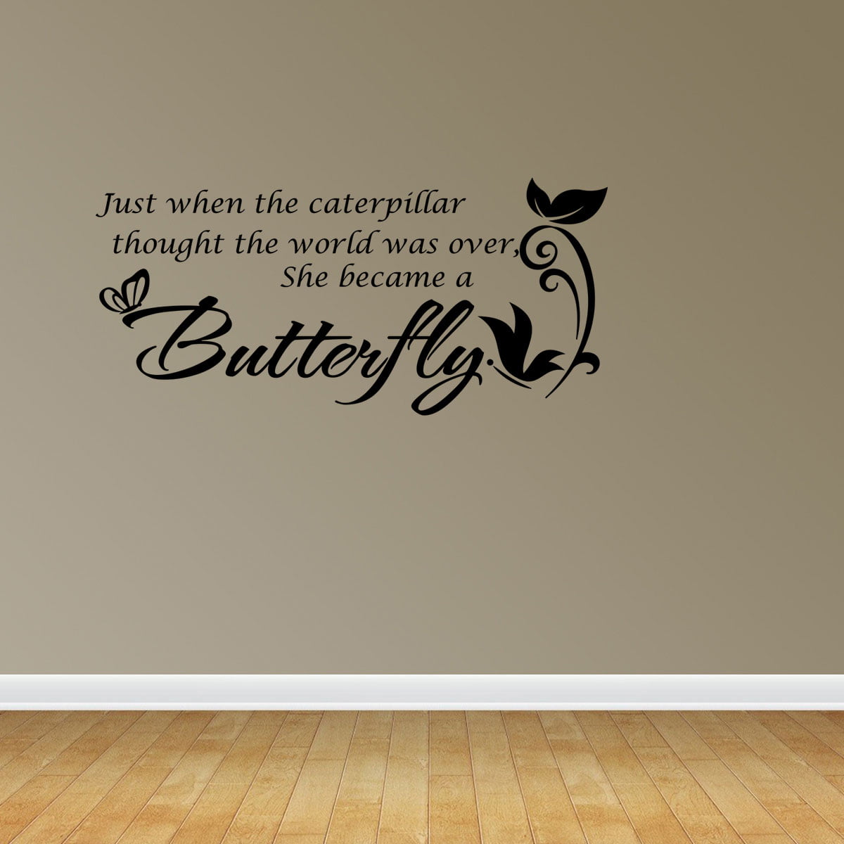Peel & Stick Wall Sticker Design with Vinyl Moti 2536 3 Decal Black Size 20 Inches x 40 Inches I Am Beautiful Bedroom Quote Kids Teen Boy Girl Quote Color