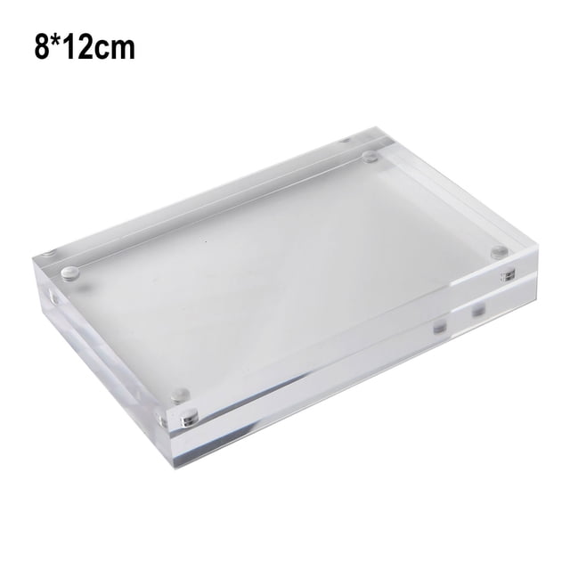 JINGT Acrylic Photo Frame 10+10mm Thick Desktop Double-sided Home Ornament Photo Picture Poster Rectangle Replacement 1PCS 8 x 12cm