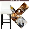 thumbnail image 5 of PiccoCasa Stretch Spandex Bar Stool Cover for Short Back Chair Snow White 1, 5 of 7