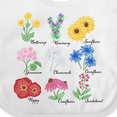 thumbnail image 4 of Inktastic Wild Flower Chart Boys or Girls Baby Bib, 4 of 4