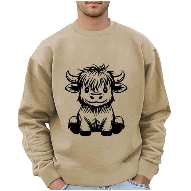 Blusas y camisas de manga larga con cuello redondo para hombre, estilo casual, con estampado de moda, de poliéster.