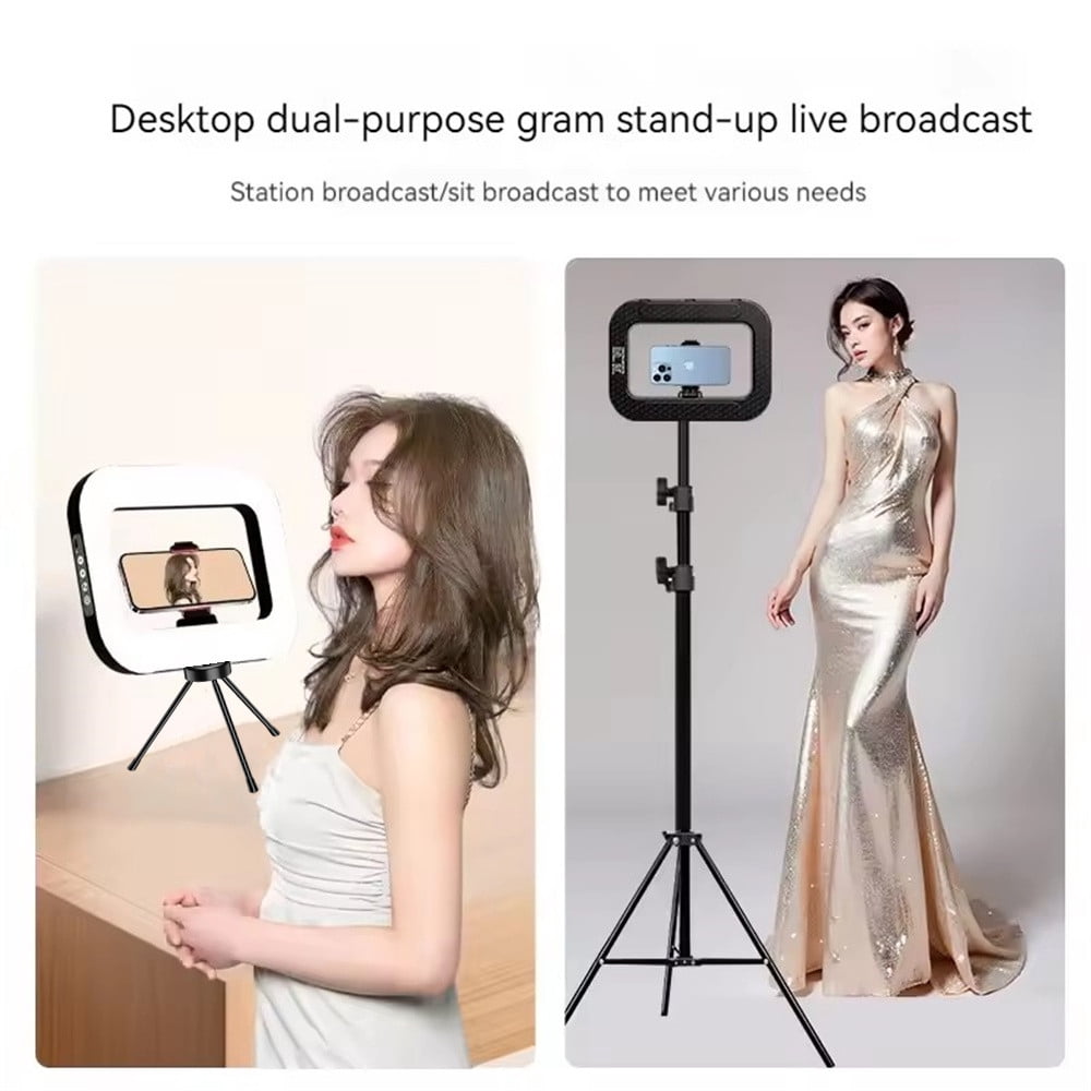 FANGTUOSI Selfie fill Light Photography Lighting Led square Lamp for Video Recording Live Broadcast Mobile fill light with clip