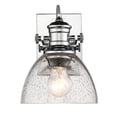 thumbnail image 1 of Golden Lighting 3118-BA1 CH-SD 1 Light Hines Bath Vanity in Chrome with Seeded Glass, 1 of 1