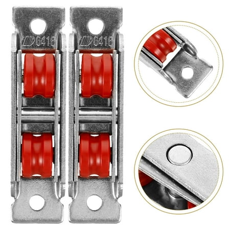 CATIEBYE 2Pcs Sliding Glass Door Wheels Replacement Kit with Stainless Steel Bearings for Easy Sliding