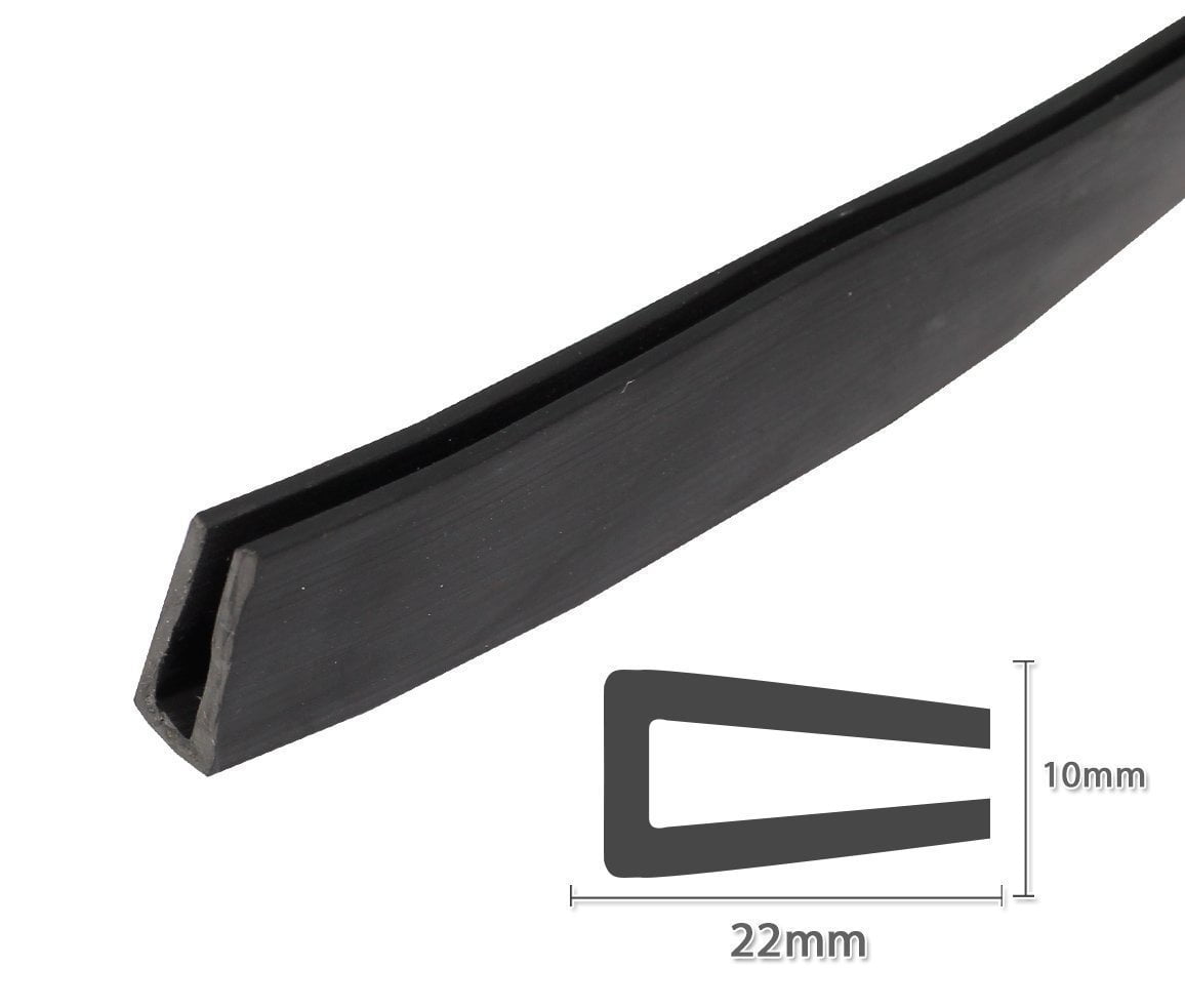 Large exposed fin car boot seal rubber edge trim van boat truck caravan