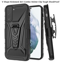 For Samsung Galaxy S21 Ultra Combo Rugged Swivel Belt Clip Holster Heavy Duty Hybrid Armor Rubber Kickstand Stand Cover ,Xpm Phone Case [ Black ]