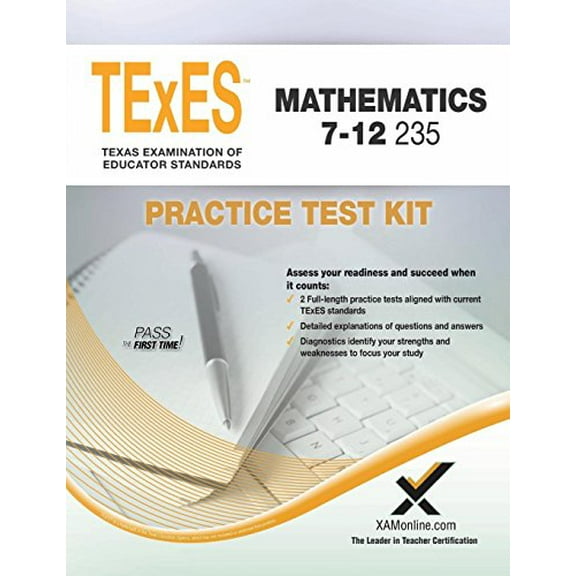 Pre-Owned TExES Mathematics 7-12 235 Practice Test Kit (Paperback 9781607873907) by Sharon A Wynne