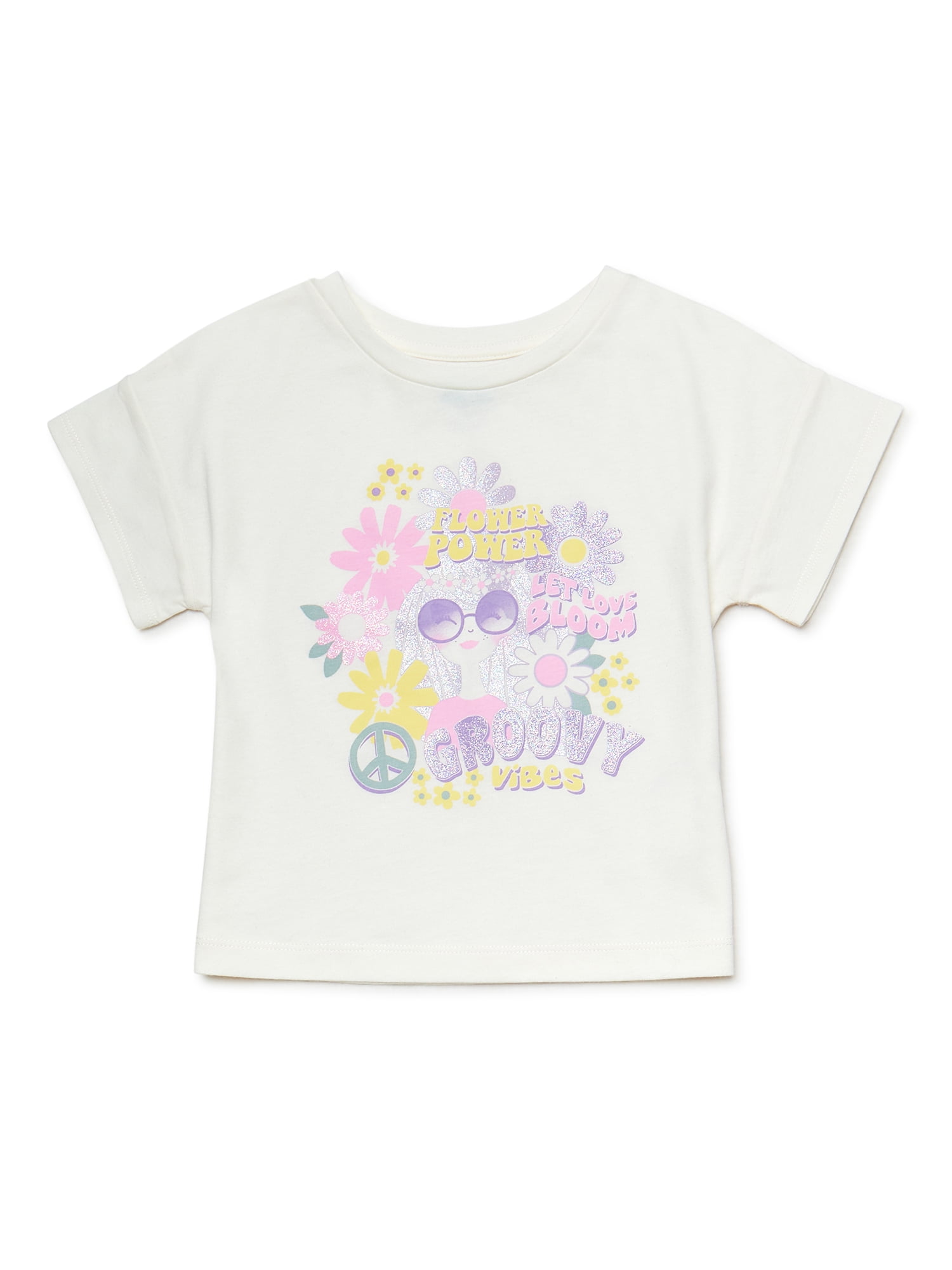 365 Kids from Garanimals Girls Graphic Tee with Short Sleeves, Sizes 4-10