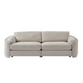 thumbnail image 5 of DeeHome U_Style Stylish Sofa with Semilunar Arm, Rivet Detailing, and Solid Frame for Living Room, 5 of 9