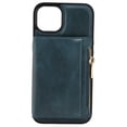 thumbnail image 2 of Estuche Para Teléfono, Billetera Con Cremallera A Prueba De Rasguños Protección De Cuerpo Completo Resistente Al Desgaste Para IPhone 13 Cergrey Azul oscuro, 2 of 8