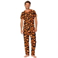 thumbnail image 3 of Family Pajamas Matching Sets - 2 piece Pumpkin Short Sleeve Top and Pants, Holiday Loungewear Outfit, Matching Halloween Pjs for Family Couples Women Men for 2XL Pjs, 3 of 8