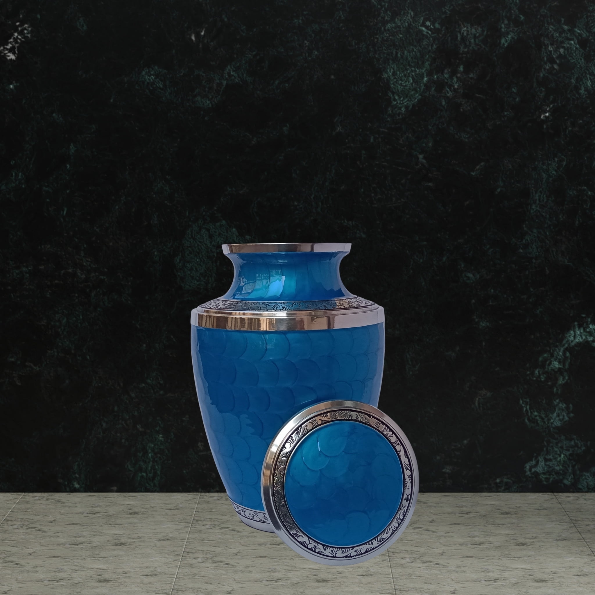 Beautifully Crafted Leaf Pattern Large Adult Cremation Urn for Human