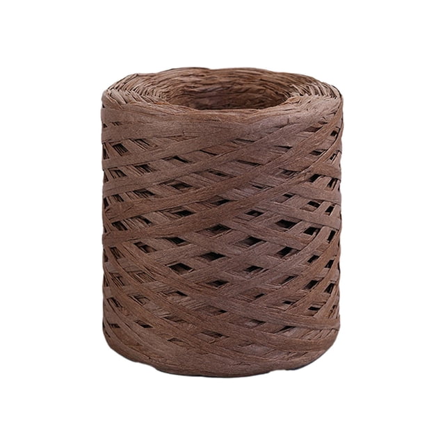 Rongfmy 200M/Roll Raffia Paper Ribbon Decor Recyclable for Weaving Gift Wrapping Chocolate