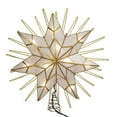 thumbnail image 2 of Kurt Adler 7 Point Natural Capiz Star Lighted Tree Topper, Gold, 2 of 4