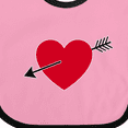 thumbnail image 4 of Inktastic Valentines Day Heart Arrow Boys or Girls Baby Bib, 4 of 4