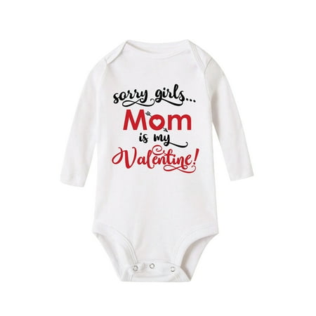 

Cat And Boys Thermal Big Girls Bodysuit Kids Baby Valentine s Day Toddler Girls Boys Letter Heart Prints Long Sleeves Jumpsuit Romper