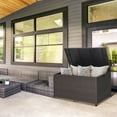 thumbnail image 3 of Gymax 133 Gallon Outdoor PE Wicker Storage Box Mix Brown Rattan Deck w/ Waterproof Liner, 3 of 10