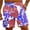 Blue, variant on Iyufng Mens Shorts with Pockets Men's Shorts Drawstring,Men's Special Print Beach Casual Trouser Shorts Pants