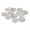White 18L, variant on Mibo Buttons & Accessories Mibo 12pcs Polyester Shirt Button - 4 Hole - Streaky Pearl Effect - 18L(11mm) - Grey