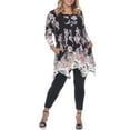 thumbnail image 2 of White Mark Women's Plus Size Paisley Tunic Top with Pockets, 2 of 5