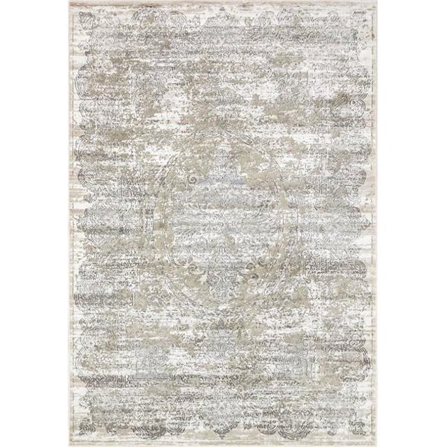 Dynamic Rugs CU912982056242 7 Pi 10 Po x 10 Pi 10 Po Château 98205 Rectangle Tapis Moderne - 6242 Beige & Bleu
