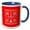 Blue/White, variant on 3drose, Christmas Lover Cross Pattern Sampler Artistic Design White, 15oz Two-tone Green Mug