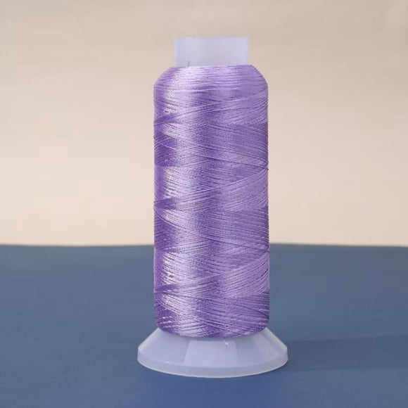 DIY Handcrafted Ice Silk Fringe Thread Specifications: 150D/2-ply, 0.2mm Diameter, 1900m/Roll, Lavender