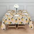 thumbnail image 3 of Yellow Lemon Fruit Leaves LightPink Pattern Square Tablecloth,Waterproof Square Table Cover,Wipeable Spillproof Washable Table Cover for Home Kitchen Party Decor 52"x52"(132x132cm), 3 of 6