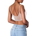 thumbnail image 4 of Lixiuxyad Front Closure Floral Lace Bra Comfortable Support Underwire T Shirt Bralette Soft Wireless Everyday Wear,Bras for Women Pink 38, 4 of 5