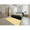 thumbnail image 4 of Ahgly Company Indoor Rectangle Abstract Mustard Yellow Oriental Area Rugs, 6' x 9', 4 of 6