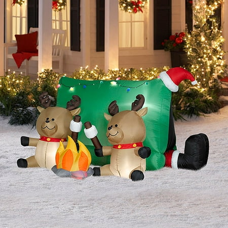 4' Tall X 4.5' Long Airblown Santa With