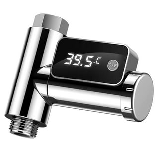 KAMEISHI Shower Thermometer Second Generation Led Digital Display Baby Bath  Water Fahrenheit Celsius Thermometer 360°Rotating Screen for Home Bathroom