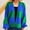 Green, variant on New trends for her GaThRRgYP Sweater Cardigans for Women Chunky,Women's Long Sleeve V-Neck Contrast Striped Loose Casual Sweater Cardigan Green S