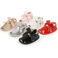 thumbnail image 5 of Infant Baby Girls Summer Sandals Flower Soft Sole Newborn Toddler First Walker Crib Dress Shoes, 5 of 6